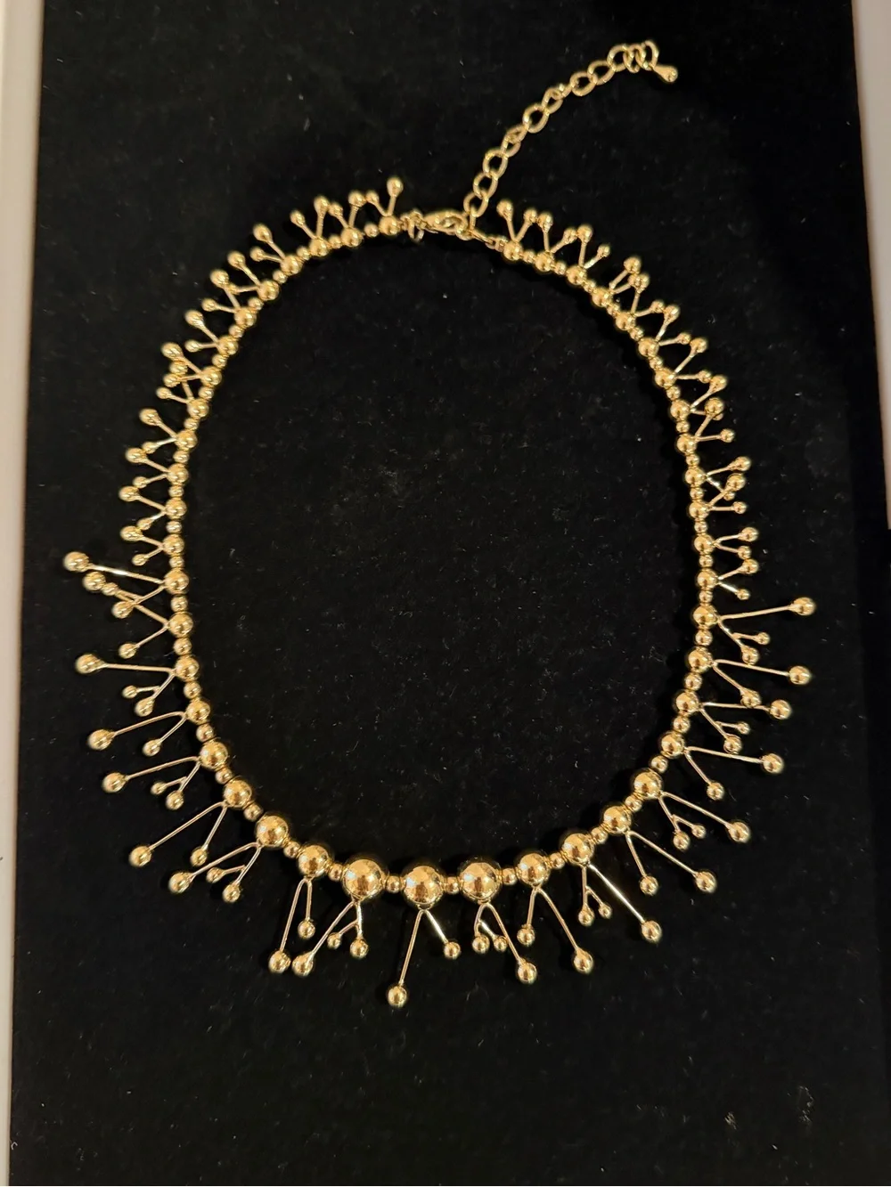 Vintage Gold Drop Bead Necklace